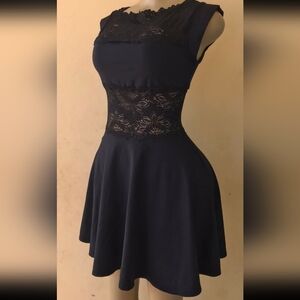 bebe Black Lace Mini Dress
